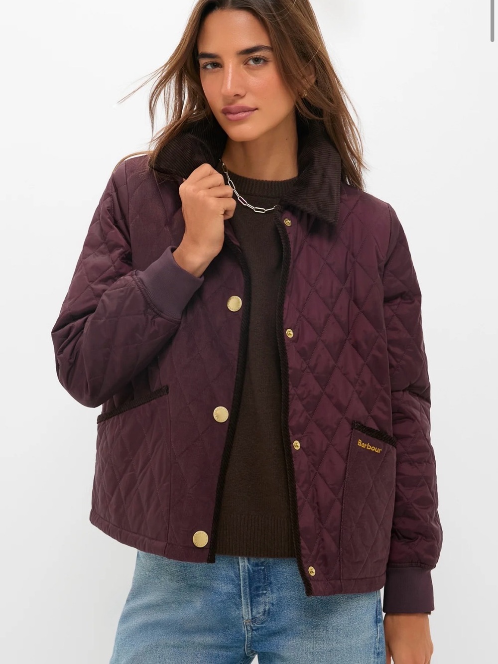 Barbour Black Cherry Marla Quilted Jacket
